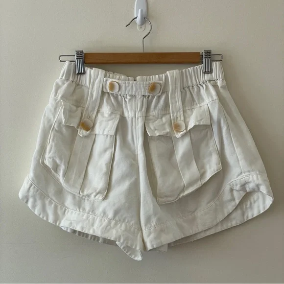 Farm Rio Off-White Cargo Pockets Shorts size 26 small - Picture 9 of 14
